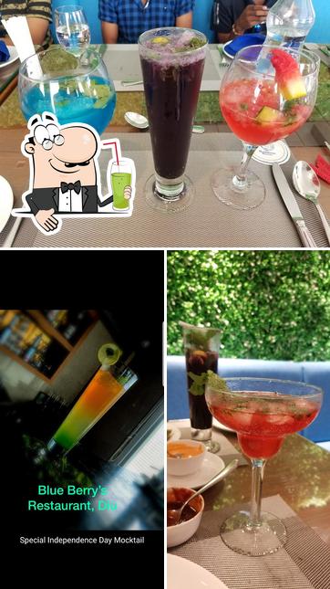 Enjoy a beverage at Blue Berry's Restaurant