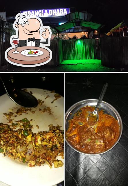 Check out the photo showing food and exterior at Firangi Dhaba