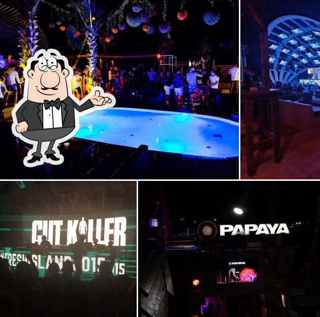 Gli interni di Papaya Club