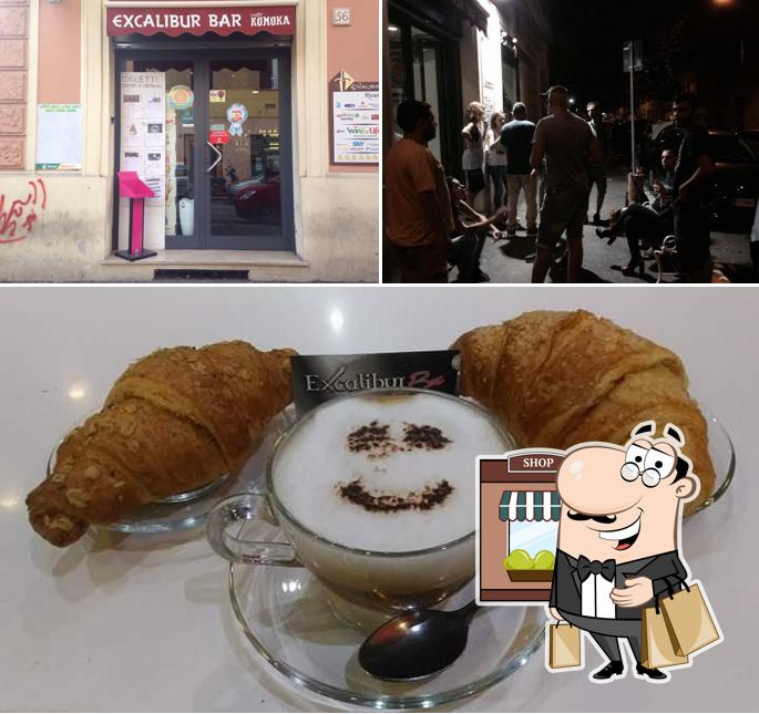 La esterno e cibo del ristorante