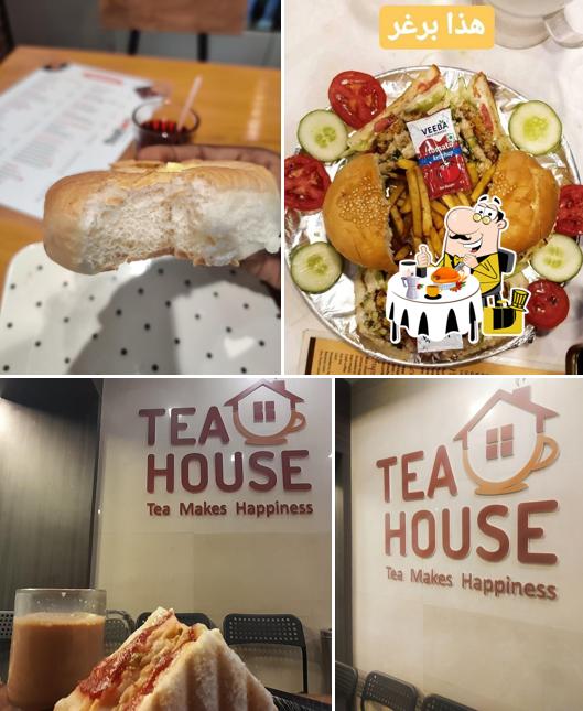 This is the image showing food and interior at Tea house