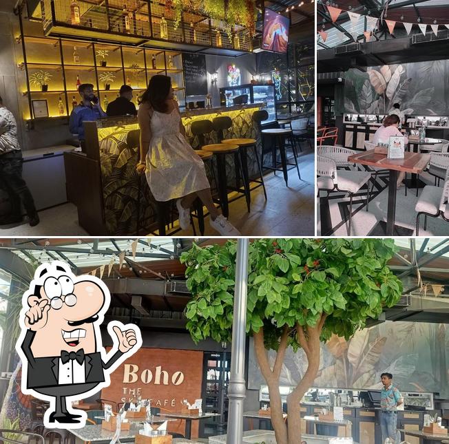 The interior of Boho The Sky Cafe- Madhyamgram