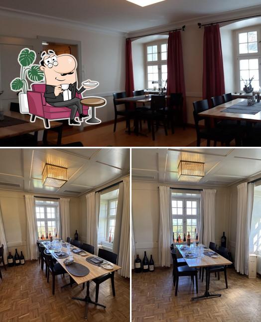 L'intérieur de Gasthaus St. Meinrad – Restaurant. Saal. Terrasse. Zimmer