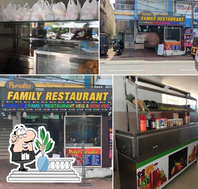 The exterior of Paradise Family Restaurant
