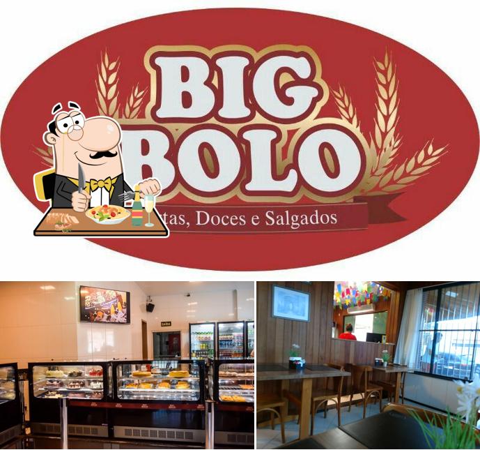 A imagem do Big Bolo’s comida e interior