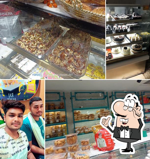 Take a seat at one of the tables at Makhan Bhog Bakery