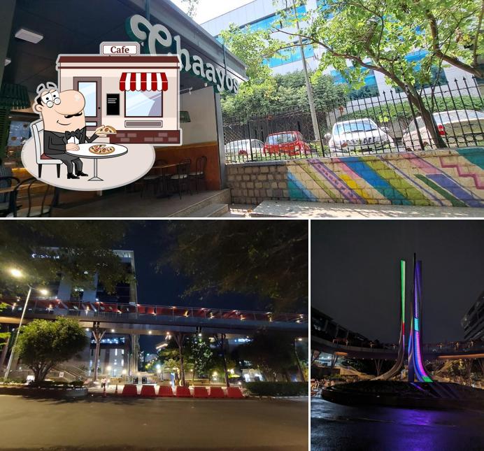 The exterior of Chaayos Cafe at Raheja Mindspace