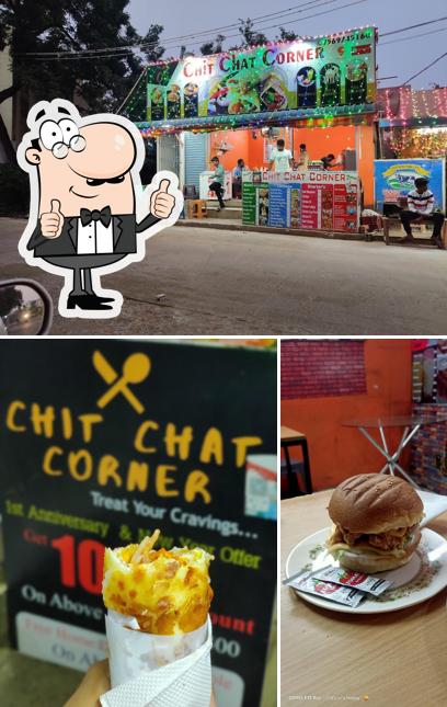 Look at the picture of Chit chat corner