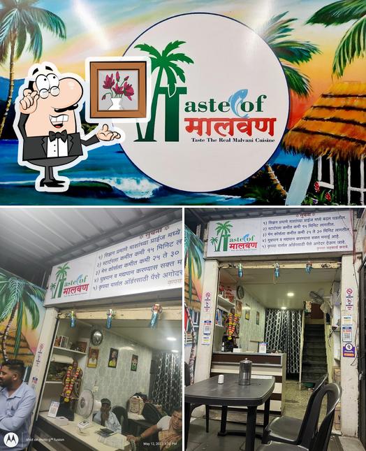This is the picture displaying interior and exterior at Taste of Malvan