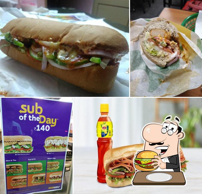 Treat yourself to a burger at Subway Restaurant