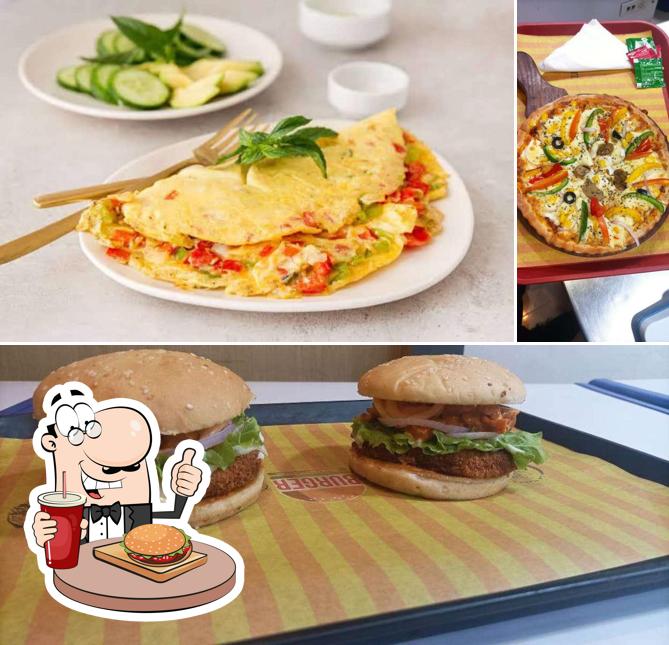 Order a burger at The Burger Caffe