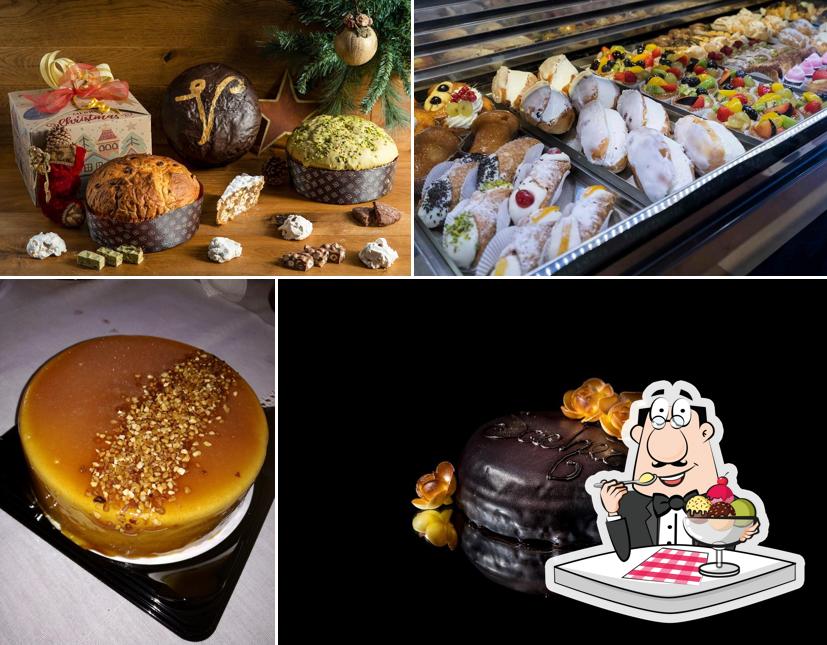 Ventanni Pasticceria Panetteria Caffetteria Pizzeria serve un'ampia gamma di dessert