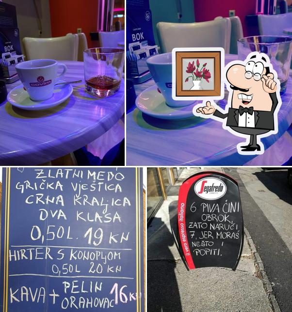 La immagine della interni e lavagna di Caffe Bar Bok Trogir