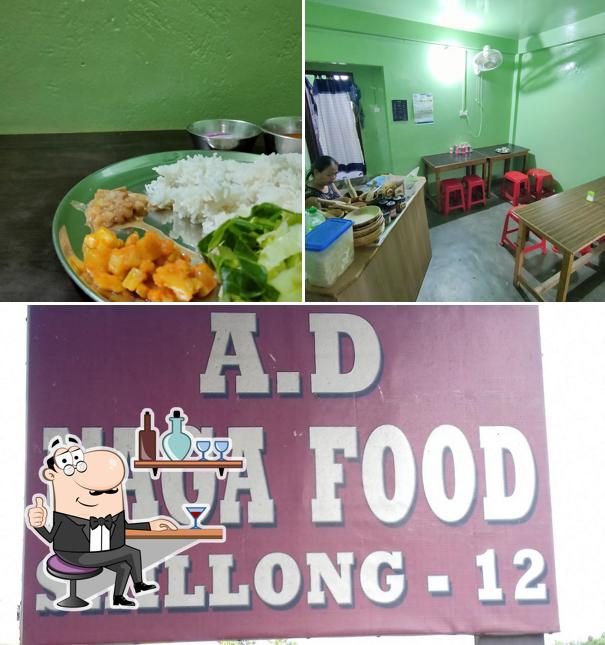 The interior of A.D Naga Food