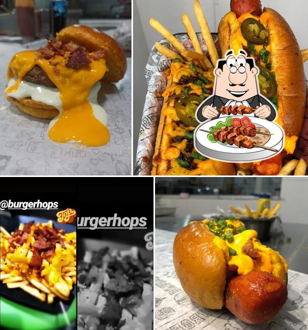 Platos en Burger Hops