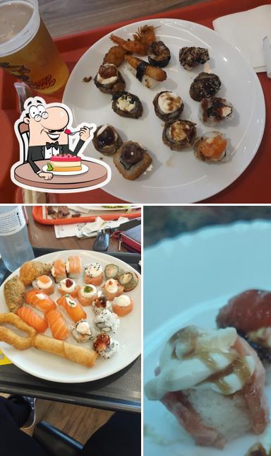 Panda oriental food oferece uma variedade de pratos doces