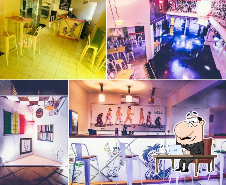 The interior of Upside Down