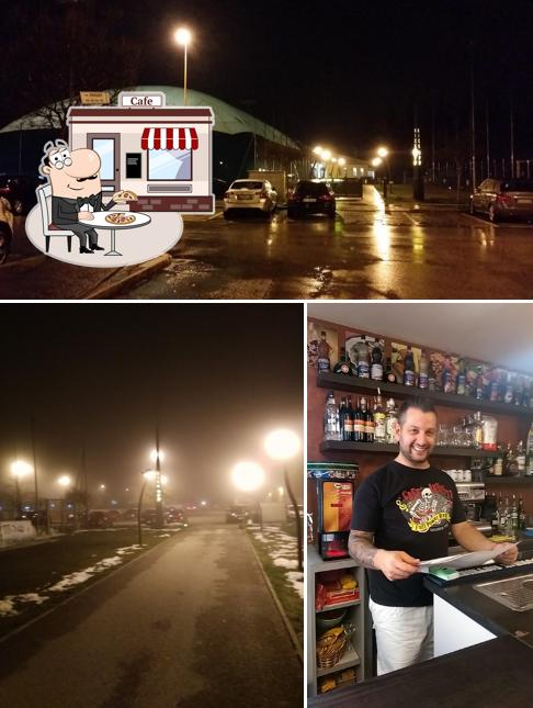 Tra le diverse cose da Centro Sportivo "Kick Off" si possono trovare la esterno e bevanda
