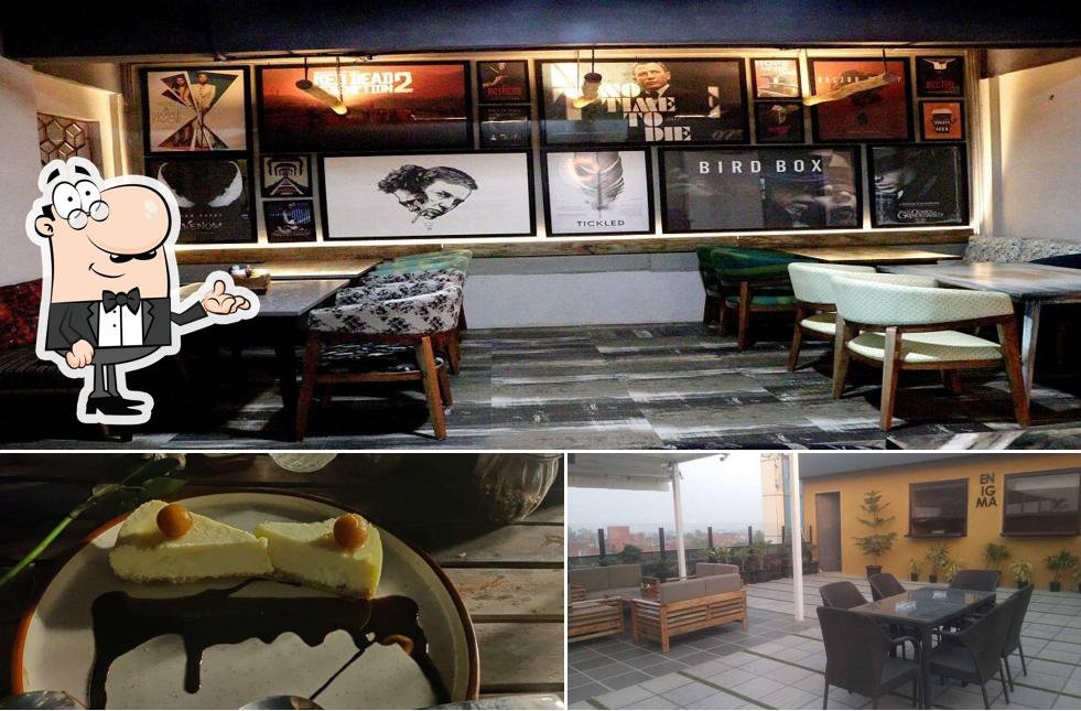 Among various things one can find interior and dessert at Enigma