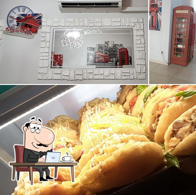 La interni e cibo del ristorante