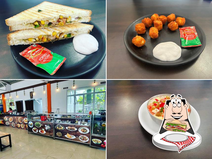 Club sandwich at GM Cafeteria