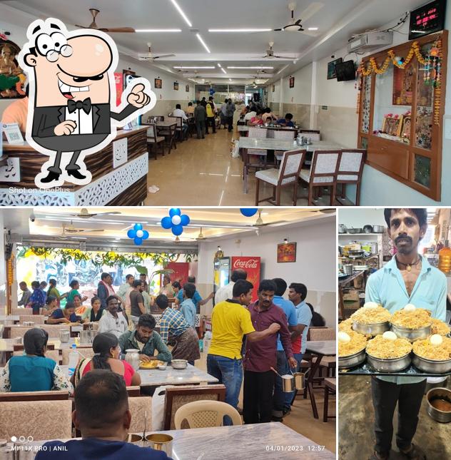 The photo of interior and food at Sairam parlour hotel