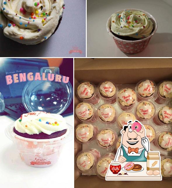 The Lovin' Oven Cakery serves a selection of desserts