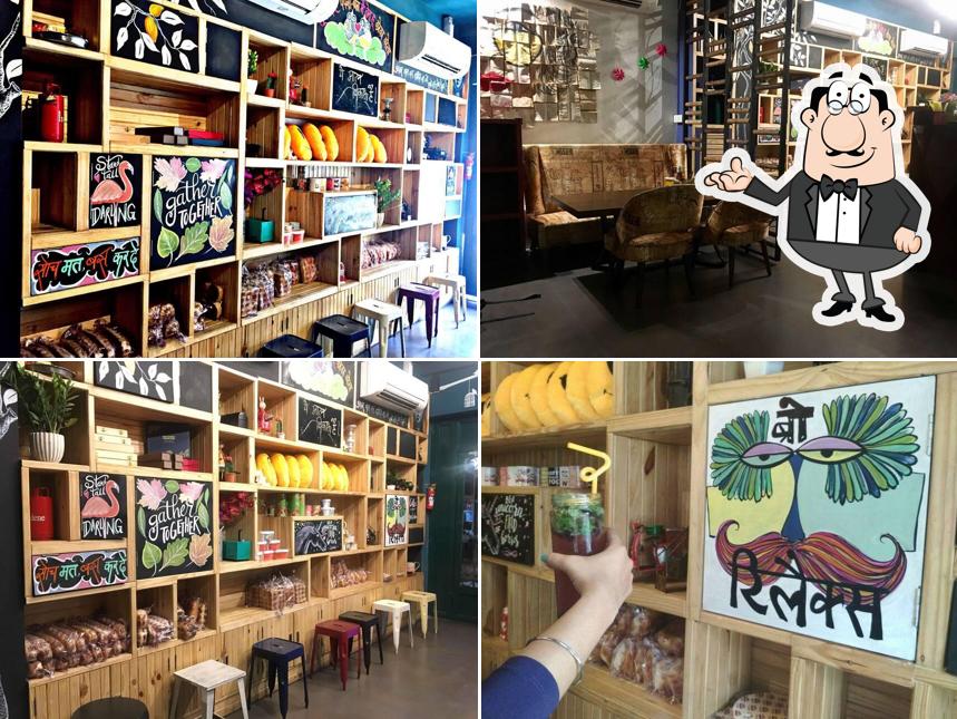 Take a seat at one of the tables at Nibs Cafe And Chocolateria