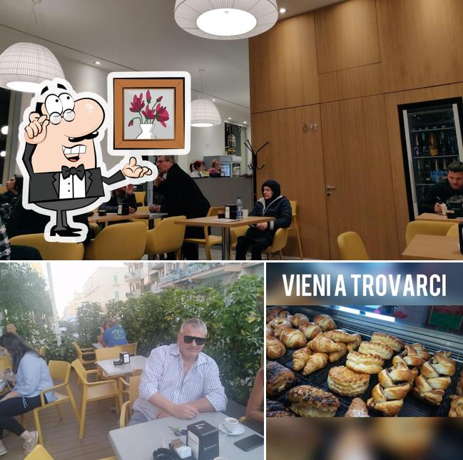 Questa è la immagine che raffigura la interni e cibo di Caffetteria Piazza Moro