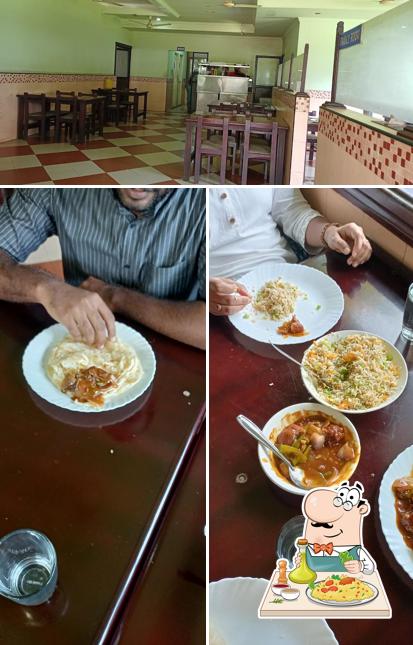 The image of food and interior at Zion Restaurant