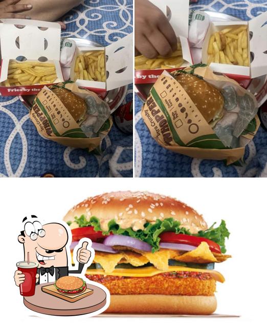 Try out a burger at Burger King