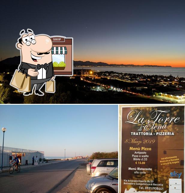 Goditi la vista dall'area esterna di Pizzeria La Torre di Elena