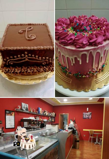 Tra le diverse cose da Bar Pasticceria Gelateria "GM" di Gianni Miceli si possono trovare la cibo e interni