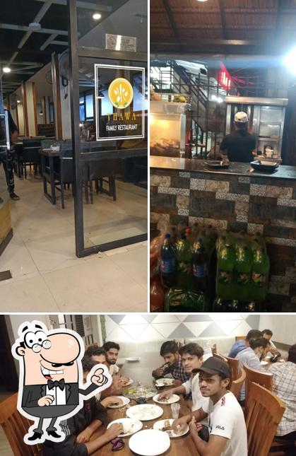 The interior of Thawa Family Restaurant cherkala