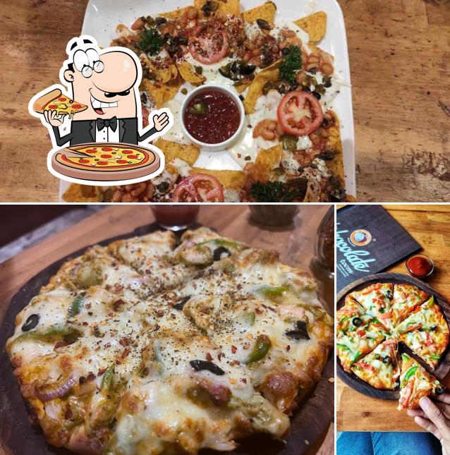 Order pizza at The Chocolate Room