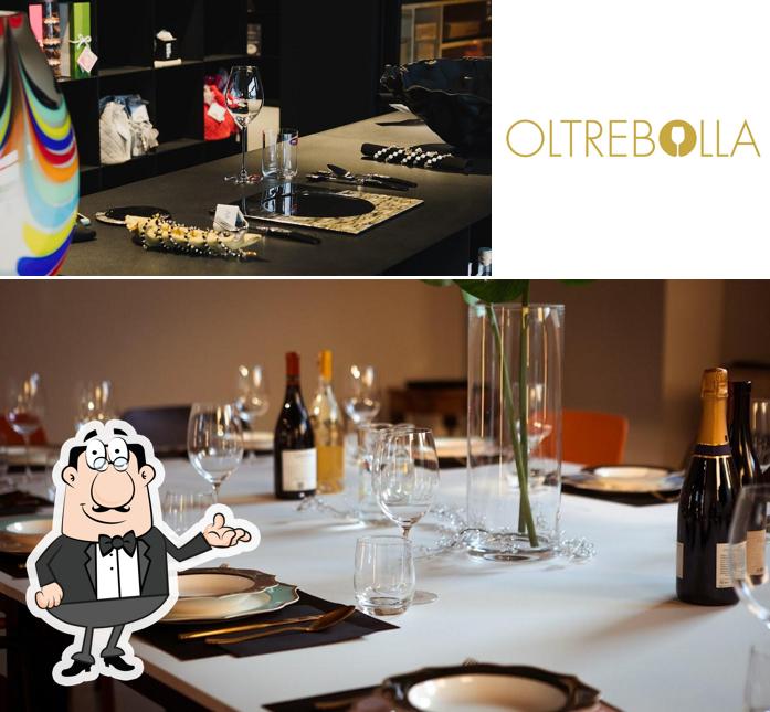 Gli interni di Oltrebolla enoteca