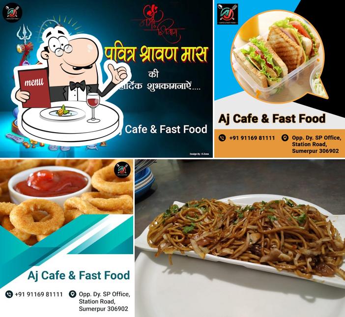 Food at A J Cafe and Fast Food