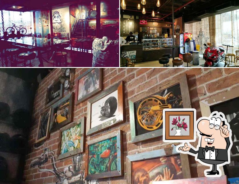 Take a seat at one of the tables at DRIVEN CAFE