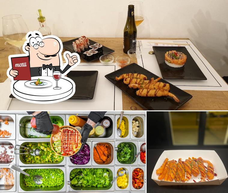 Dai un’occhiata alla immagine che raffigura la cibo e esterno di HOUSE Sushi Poké Katsusando