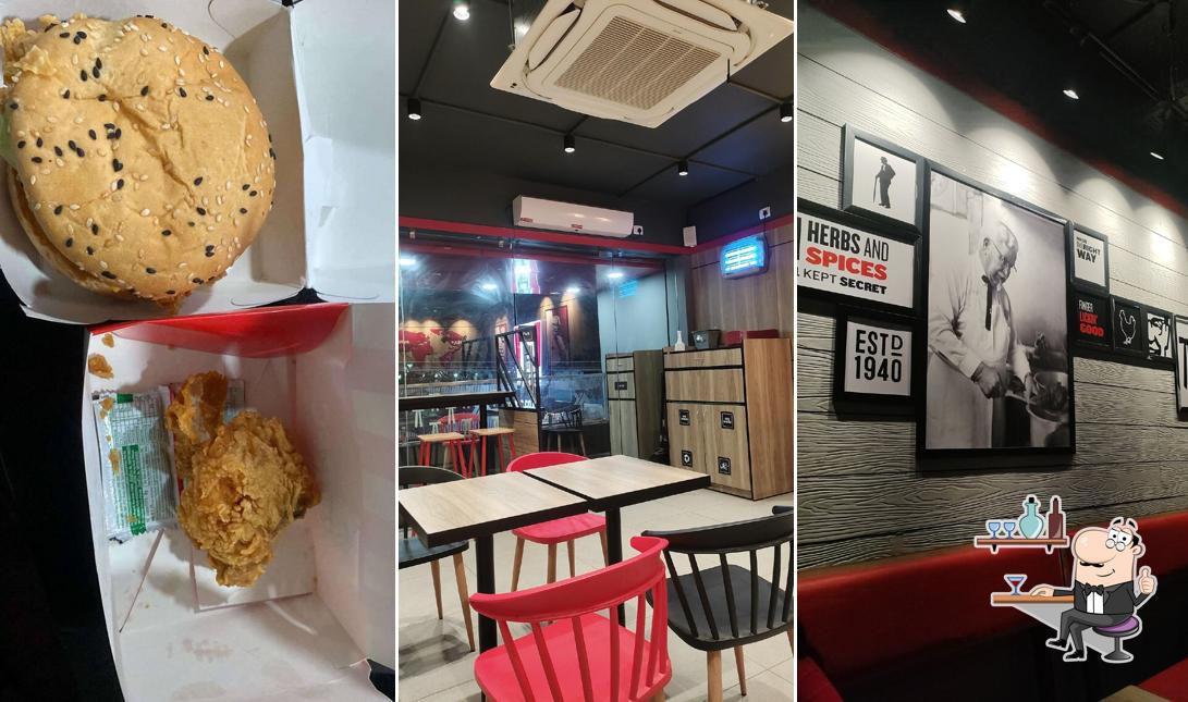 Take a seat at one of the tables at KFC