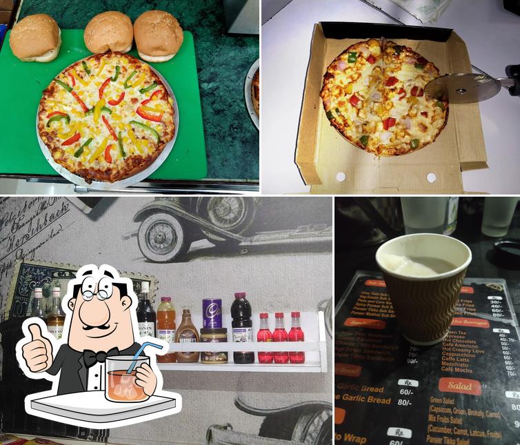 This is the picture depicting drink and food at DmonsterS