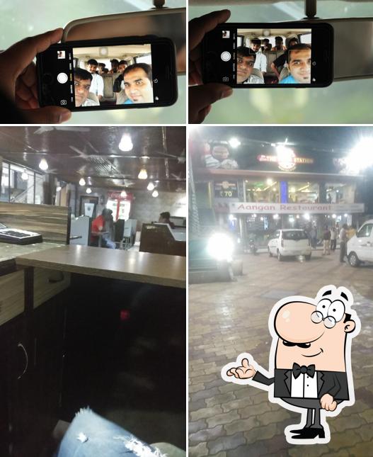 The interior of Aangan A/C Restaurant (Pure Veg)