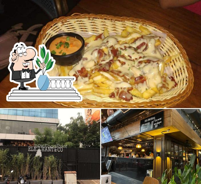 Among various things one can find exterior and food at Elephant and Co. Baner