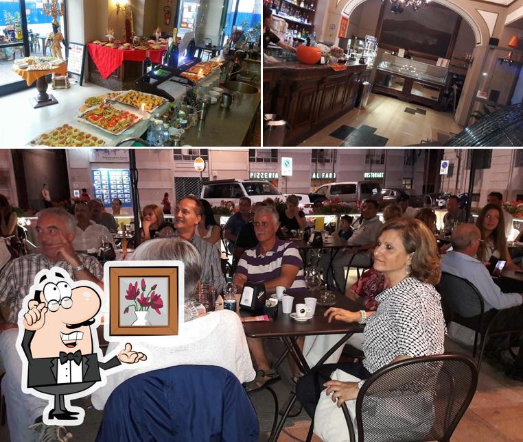 La immagine di interni e esterno da Caffé Roma