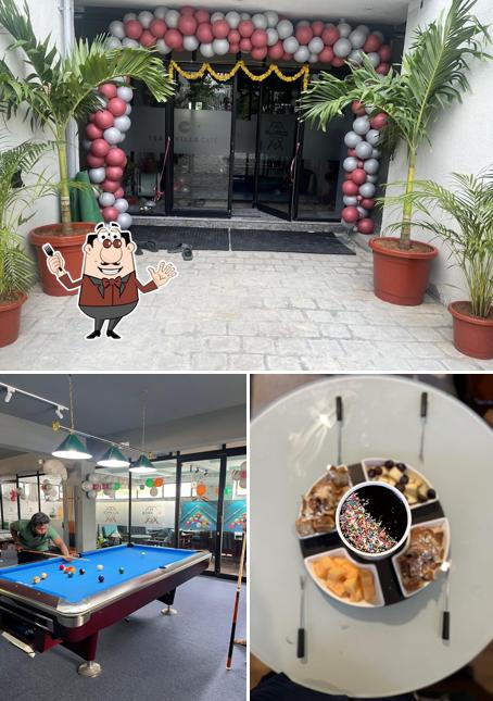 Take a look at the picture depicting food and interior at 99 Billiards&Lounge with Tea Villa Cafe