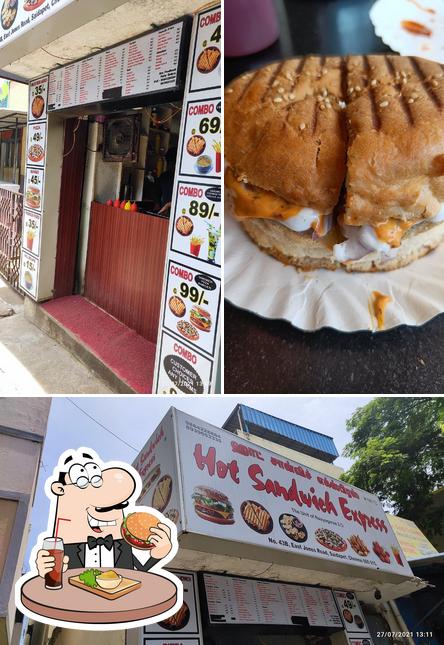 Get a burger at HOT SANDWICH EXPRESS