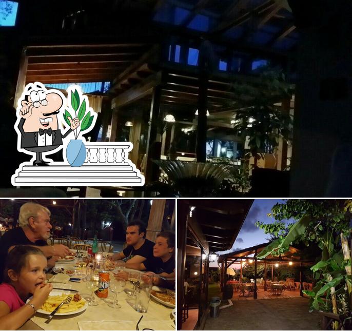 La esterno e tavolo da pranzo del ristorante