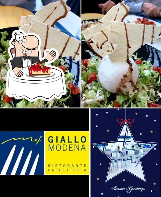Giallo serve un'ampia varietà di dessert