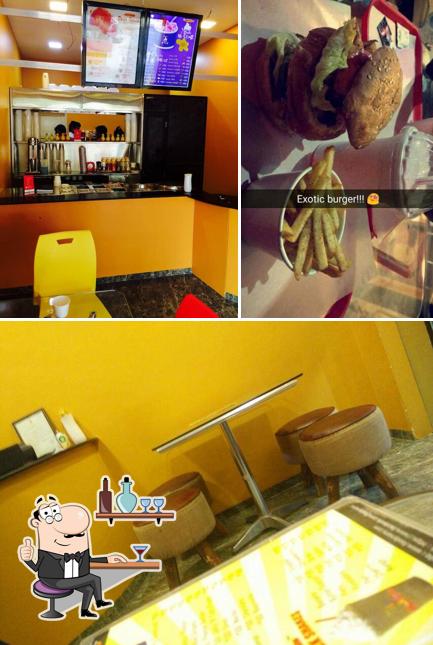 The photo of Foodynians’s interior and food