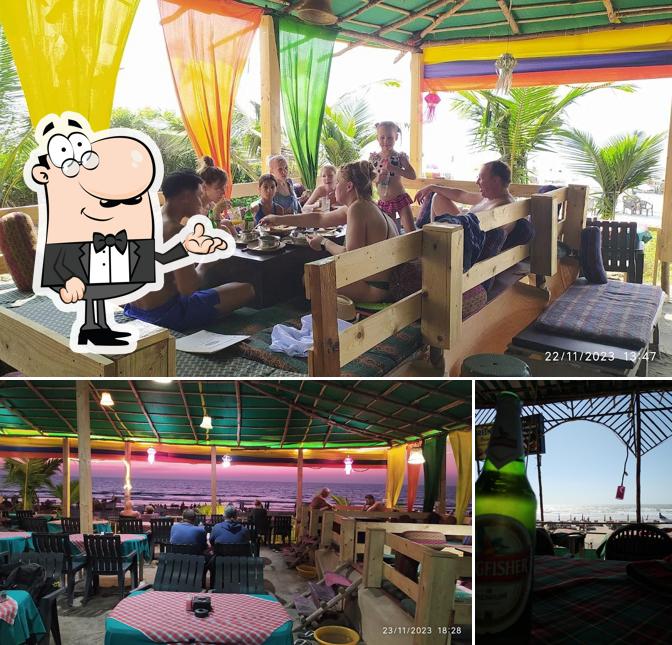 The image of Green garden’s interior and beverage